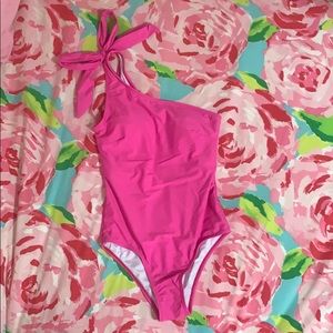 Bright Pink Bow One Piece Swimsuit